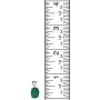 YoTreasure 0.60'' Green Onyx Solid 925 Solid Sterling Silver Chain Pendant