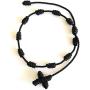 Lucky Charms USA Rosary Bracelet, Pulsera Decenario, Cross Bracelet Knotted with Woven Cross
