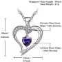 Emma Manor EM Love Heart Birthstone Necklace for Women 14k White Gold Plated Heart Shape 5A Cubic Zirconia Forever Love Arrow Pendant Necklace Emma Manor EM Love Heart Birthstone Necklace for Women 14k White Gold Plated Heart Shape 5A Cubic Zirconia Forever Love Arrow Pendant Necklace