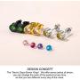 GoldChic Jewelry 6 Pair/7 Pairs Round Clear CZ Faux Pearl/Bezel-set Stud Earings Set 5mm Interchangeable,Stainless Steel Earrings for Sensitive Ears,[Can Change Stone]