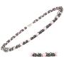 Elegant Womens Hematite Magnetic Therapy Necklace with Healing Stones Pain Relief for Neck Arthritis Migraine Headaches Shoulders and Back (Regular, Pink Cat Eye)