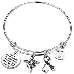 BAUNA Nurse Practitioner Bracelet NP Nurse Gift Never Underestimate The Different You Made and The Lives You Touched NP Graduation Gift Appreciation Gift