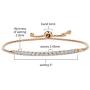 Tirafina Sterling Silver Diamond 1/10th CTTW Adjustable Bolo Bracelet, Easy-On Easy-Off, Wrist Size 6”, 7” and 8” Colors Silver, Rose Gold and Yellow Gold