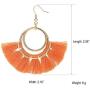 BaubleStar Tassel Hoop Earrings Fringe Drop Gold Tone Circle Tiered Earrings for Women Girls