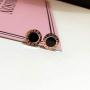 Arain Titanium Steel Stud earring Two Tone Round Black Disc Charm Dangle Drop Earrings Hypoallergenic Fashion Earrings for Women Girls