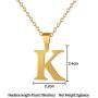 Fashion Initial Letter Pendant Necklace Stainless Steel Gold Color Mens Womens Custom Capital Letter Name Necklace Personalized Jewelry Gift