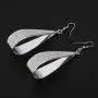 Fashion Womens Silver Crystal Scrub Water Drop Dangle Earrings Party Jewelry Gift