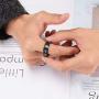 King Will Classic 8mm Tungsten Carbide Wedding Band Ring for Men Grooved Center Comfort Fit Black/Silver/Gold/Blue