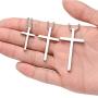 Ursteel Cross Necklace for Men, Silver Black Gold Stainless Steel Cross Pendant Necklace for Men, 16-30 Inches Box Chain