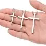 Ursteel Cross Necklace for Men, Silver Black Gold Stainless Steel Cross Pendant Necklace for Men, 16-30 Inches Box Chain Ursteel Cross Necklace for Men, Silver Black Gold Stainless Steel Cross Pendant Necklace for Men, 16-30 Inches Box Chain