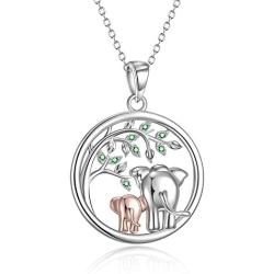 Elephant Necklace Mothers Day Gifts for Mom from Daughter Sterling Silver Mother Daughter Necklace Jewelry for Women Daughter Girls
