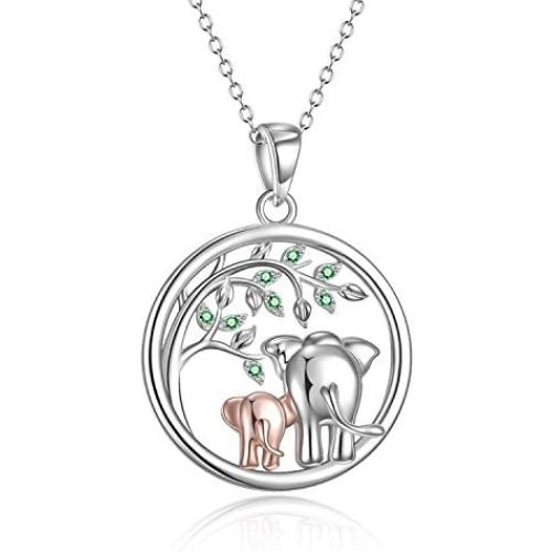 Elephant Necklace Mothers Day Gifts for Mom from Daughter Sterling Silver Mother Daughter Necklace Jewelry for Women Daughter Girls