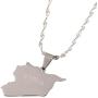 Stainless Steel Syria Map Flag Pendant Necklaces Syrians Jewelry