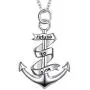 925 Sterling Silver Engraved Anchor Pendant Pirate Nautical Necklace Sailors Jewelry Gifts for Men Women