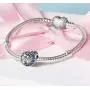 Cute Cat Bead Charms fit Pandora Charms Bracelet Blue Crystal Charm fit Snake Chain Bracelets