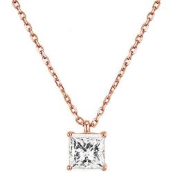 PAVOI 14K Gold Plated 925 Sterling Silver CZ Diamond Pendant Necklace for Women | Adjustable Slider