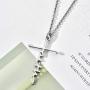 BTF Faith Inspriational Jewelry Womens Stainless Steel Jesus Cross Pendant Faith Necklace