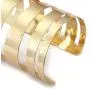 QTMY Alloy Metal Gold Hollow Hoop Open Cuff Wide Bracelet Bangle QTMY Alloy Metal Gold Hollow Hoop Open Cuff Wide Bracelet Bangle