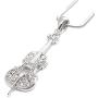 chelseachicNYC Crystal Cello Necklace Silver