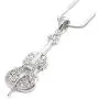 chelseachicNYC Crystal Cello Necklace Silver chelseachicNYC Crystal Cello Necklace Silver