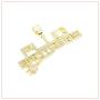 Nsitbbuery Hip Hop Night Club DJ Iced Out Letter Plug Pendant Stainless Steel Chain Necklace