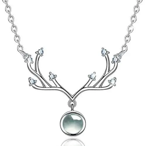 EUDORA Sterling Silver 100 Languages I Love You Necklace, 925 Projective Sparkly Novelty Pendant, Romantic Love Memory Gift for Her/Girl/Girlfriend/Wife