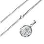 ORAZIO Saint Christopher Necklace 3.5mm Stainless Steel Penant Necklace Curb Link Chain 22-24 Inches