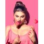 Valentine Leather Earrings Lightweight Teardrop Faux Leather Earrings for Women