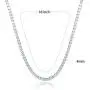 GEMSME 18K White Gold Plated 4.00mm Round Cubic Zirconia Classic Tennis Necklace 18 Inch GEMSME 18K White Gold Plated 4.00mm Round Cubic Zirconia Classic Tennis Necklace 18 Inch