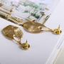 Simple Geometric Drop Earrings Retro Earbob Round Dangles Hoops Women Unique Boho Leaf Earrings Tribal Jewelry