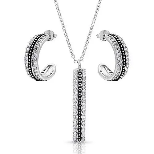 Montana Silversmiths Classic Haloed Beauty Jewelry Set