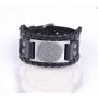 fishhook Norse Viking Vegvisir Compass 24 Amulet Runes Bangle Leather Bracelet