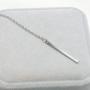 TseanYi Pearls Y Lariat Necklace Silver Pearls Pendant Chain Necklace Classic Pearl Drop Long Necklaces Bridal Necklace Jewelry for Women and Girls (Silver)