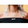 Rosa Vila Love Mama Bar Necklace, Simple Horizontal Bar Necklace, Bar Necklaces for Women and Girls, Mothers Day Jewelry, Mom Necklace, Gift for New Mothers