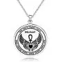 KUIYAI 12 Guardian Angels Medallion Wings Heart Necklace Ankh Life Power Magic Amulet Pendant Angel Gift