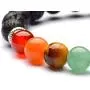 YAZILIND 7 Color Chakela Yoga 8mm Natural Stone Life Tree Volcanic Stone Mix Woven Bracelet