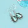 Natural Moonstone Lapis Turquoise Rose Quartz Dangle Earrings 10x14mm Pear Shape Gemstones 925 Silver Overlay handmade Dangle Earrings