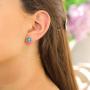 SHABLOOL Earring Sterling Silver 925 With Light Blue Cabochon Opal Gemstone Wellspring Earrings Woman Handmade Jewelry Teen Gift Mothers Day Birthday Beautiful Fine Detailing