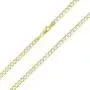 Nuragold 10k Yellow Gold 4.5mm Cuban Chain Curb Link Diamond Cut Pave Two Tone Bracelet, Mens Womens Lobster Lock 7'' 7.5'' 8'' 8.5'' 9''