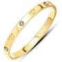 PDWZNBA 18K Gold Plated Love Bracelet Screw Bracelet with Screwdriver Stainless Steel Crystal Bangle Cuff Best Gifts for Mothers Day Valentines Day Wedding Couples and Birthdays