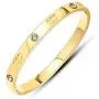 PDWZNBA 18K Gold Plated Love Bracelet Screw Bracelet with Screwdriver Stainless Steel Crystal Bangle Cuff Best Gifts for Mothers Day Valentines Day Wedding Couples and Birthdays