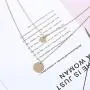 Yean Sequin Pendant Necklace Layered Coin Necklaces Gold Jewelry Chain for Women and Girls Yean Sequin Pendant Necklace Layered Coin Necklaces Gold Jewelry Chain for Women and Girls