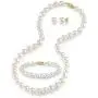 THE PEARL SOURCE 14K Gold 9-10mm Round White Freshwater Cultured Pearl Necklace, Bracelet & Earrings Set in 16'' Choker Length for Women THE PEARL SOURCE 14K Gold 9-10mm Round White Freshwater Cultured Pearl Necklace, Bracelet & Earrings Set in 16'' Choker Length for Women