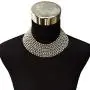 MANILAI Chunky Metal Statement Necklace For Women Neck Bib Collar Choker Necklace Maxi Jewelry MANILAI Chunky Metal Statement Necklace For Women Neck Bib Collar Choker Necklace Maxi Jewelry