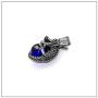 Heavstjer Punk Rock Stainless Steel Dragon Pendant Crystal Ball Necklace,24inches Link Chain