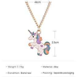 YienDoo Bohemia Necklace Trendy Simple Fashion Unicorn Pendant Gold Chain Boho Jewelry For Woman and Girls
