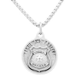 Rosemarie Collections St Michael Pendant Necklace Patron Saint of Police Officers