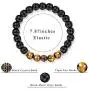 Finrezio 4PCS Bead Bracelet Men Women Black Matte Onyx Tiger Eye Crown King Panther Charm Elastic Adjustable Natural Stone Beads Bracelets Set Finrezio 4PCS Bead Bracelet Men Women Black Matte Onyx Tiger Eye Crown King Panther Charm Elastic Adjustable Natural Stone Beads Bracelets Set