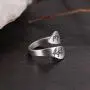 LOVECOM 925 Sterling Silver Mountain & Cedar Open Rings for Women Men Couple Wedding Bands Vintage Nature Tree and Mountain Plants Hugging Wrape Rings Girls Silver Jewelry Gifts