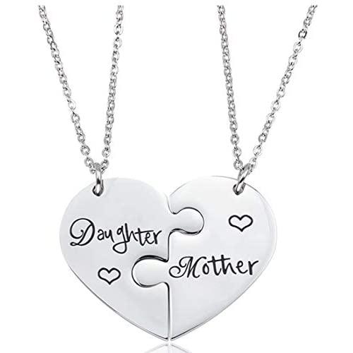 iJuqi Mother Daughter Necklace Gifts - 2PCS Mom Necklace from Daughter, Mom Gifts Daughter Gifts for Christmas Mothers Day